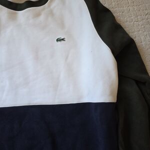 Lacoste Men's Colorblock Sweater - White, Green, and Navy